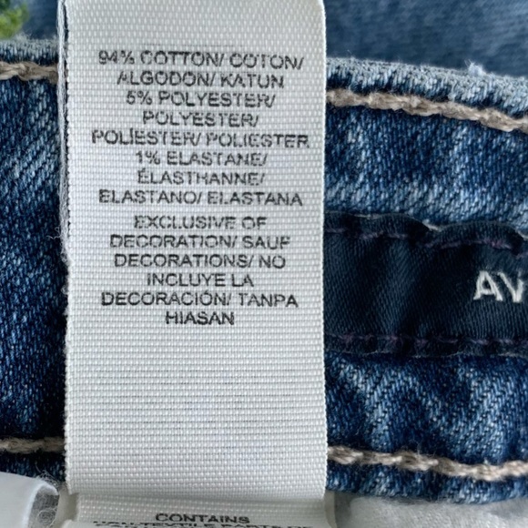 Lucky Brand Ava mid rise skinny jeans embroidered floral front‎ and rear, size 2 - Picture 6 of 14